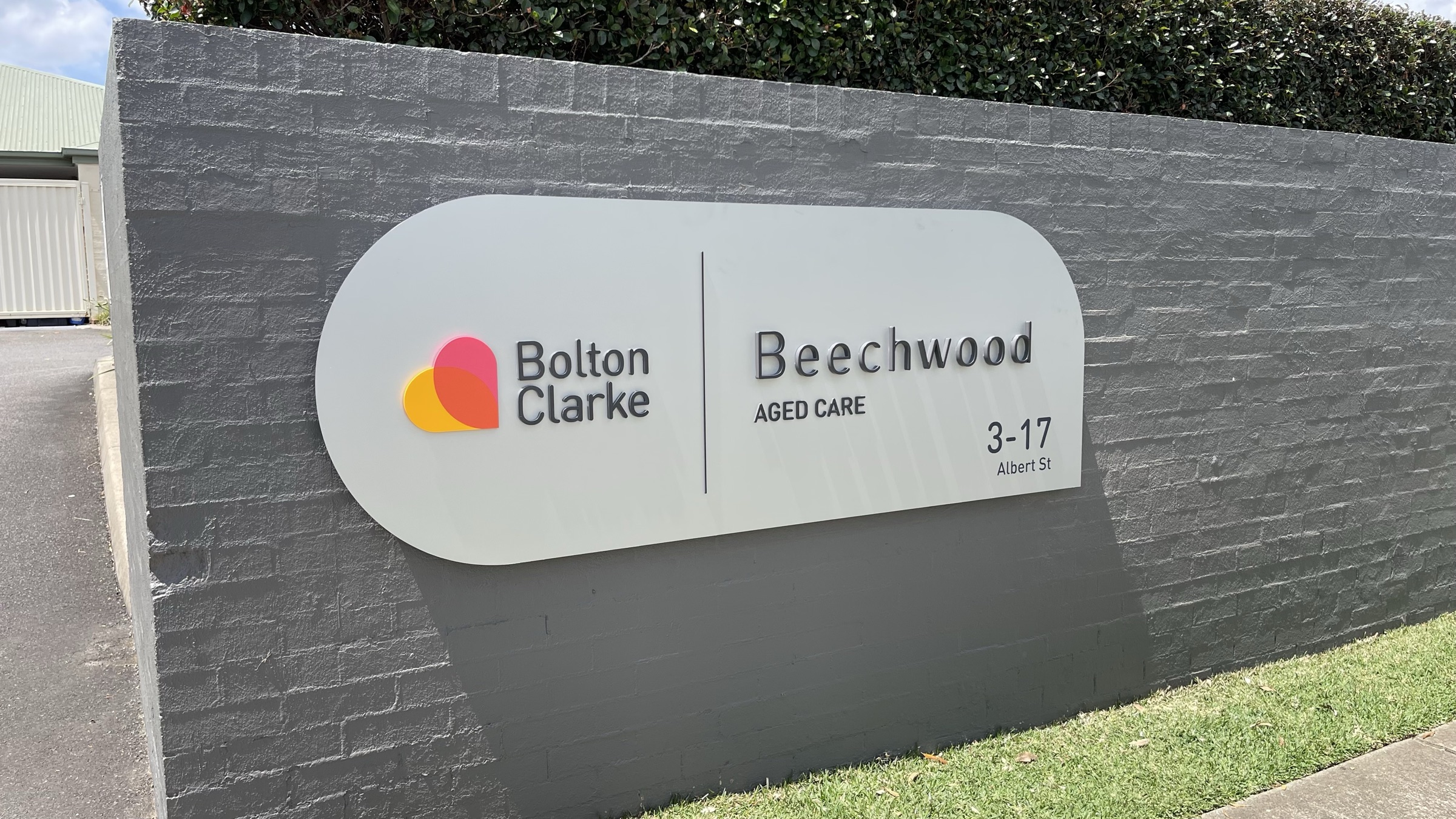 Bolton Clarke external site identification signage