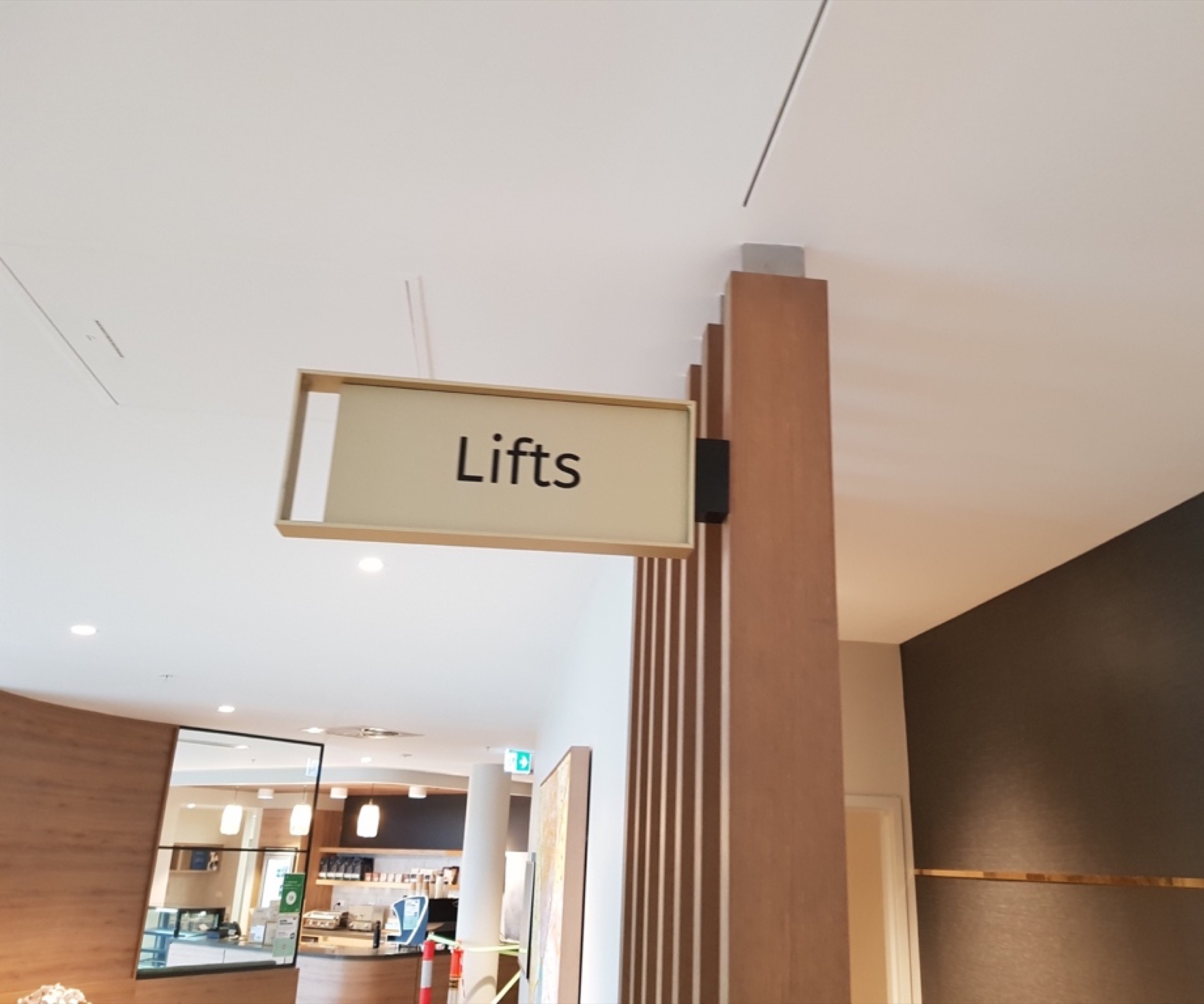 Caritas Christi lift directional signage
