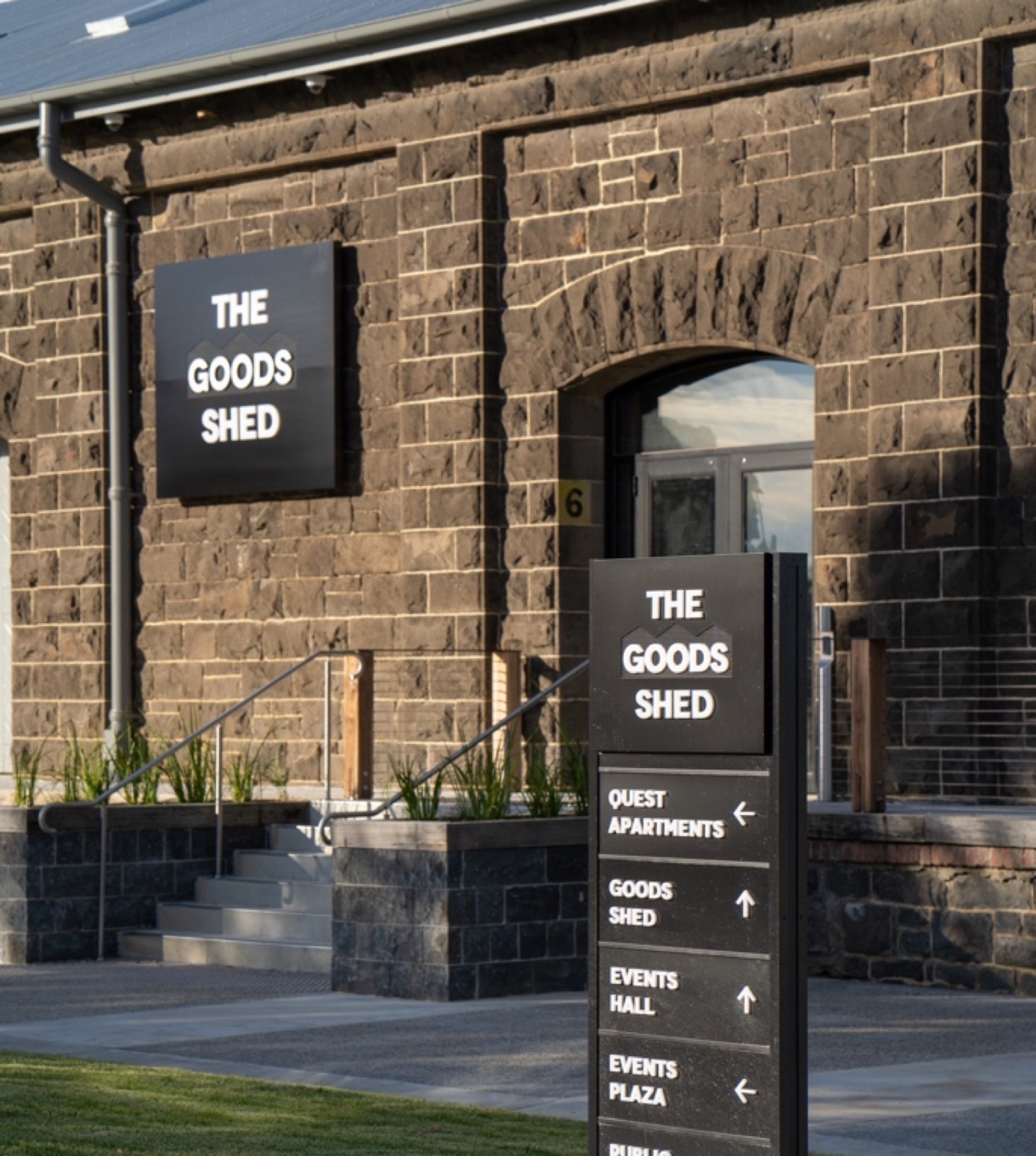 External precinct directory at Goods Shed Ballarat