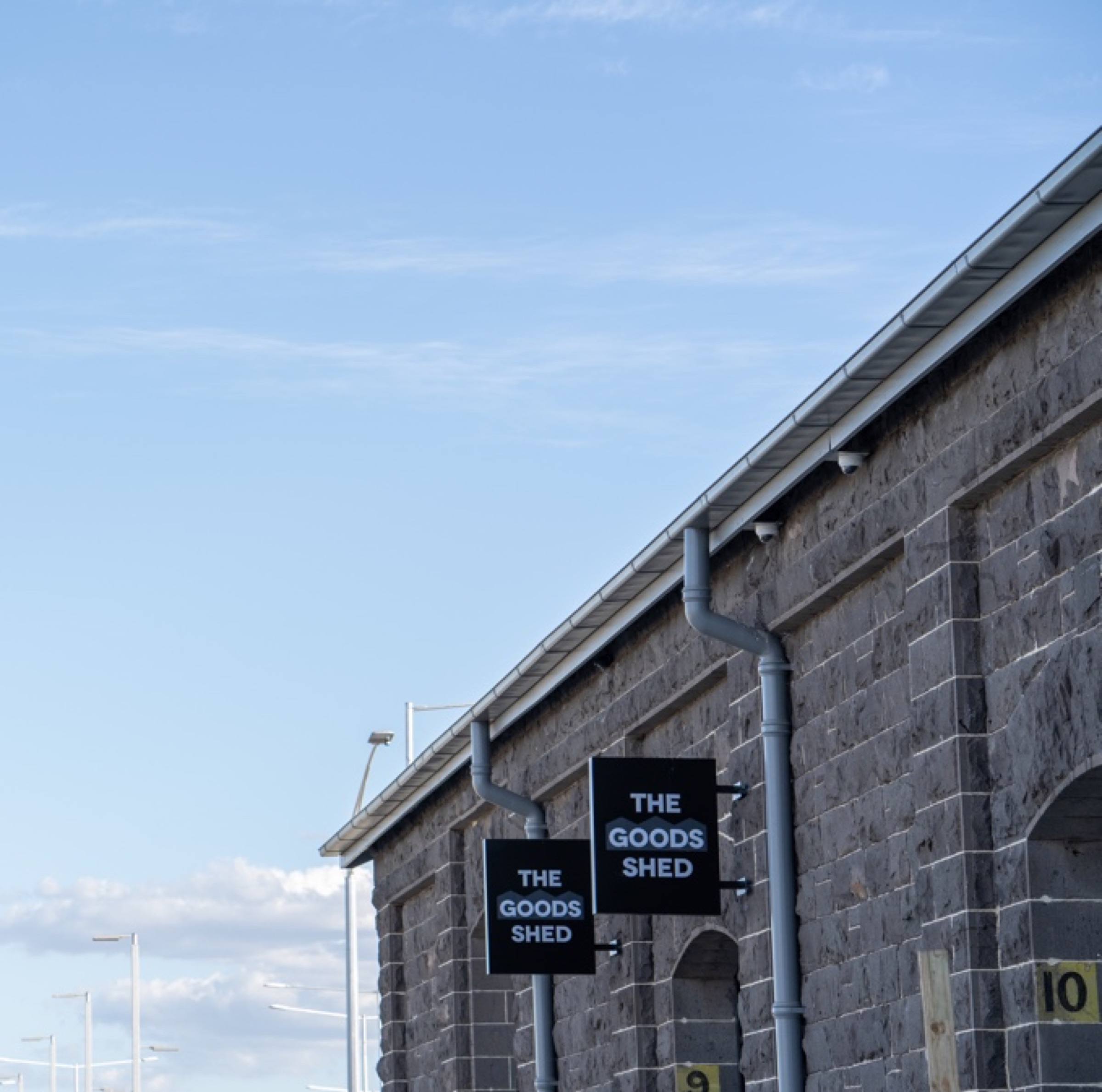 Facade blade sign at Goods Shed Ballarat