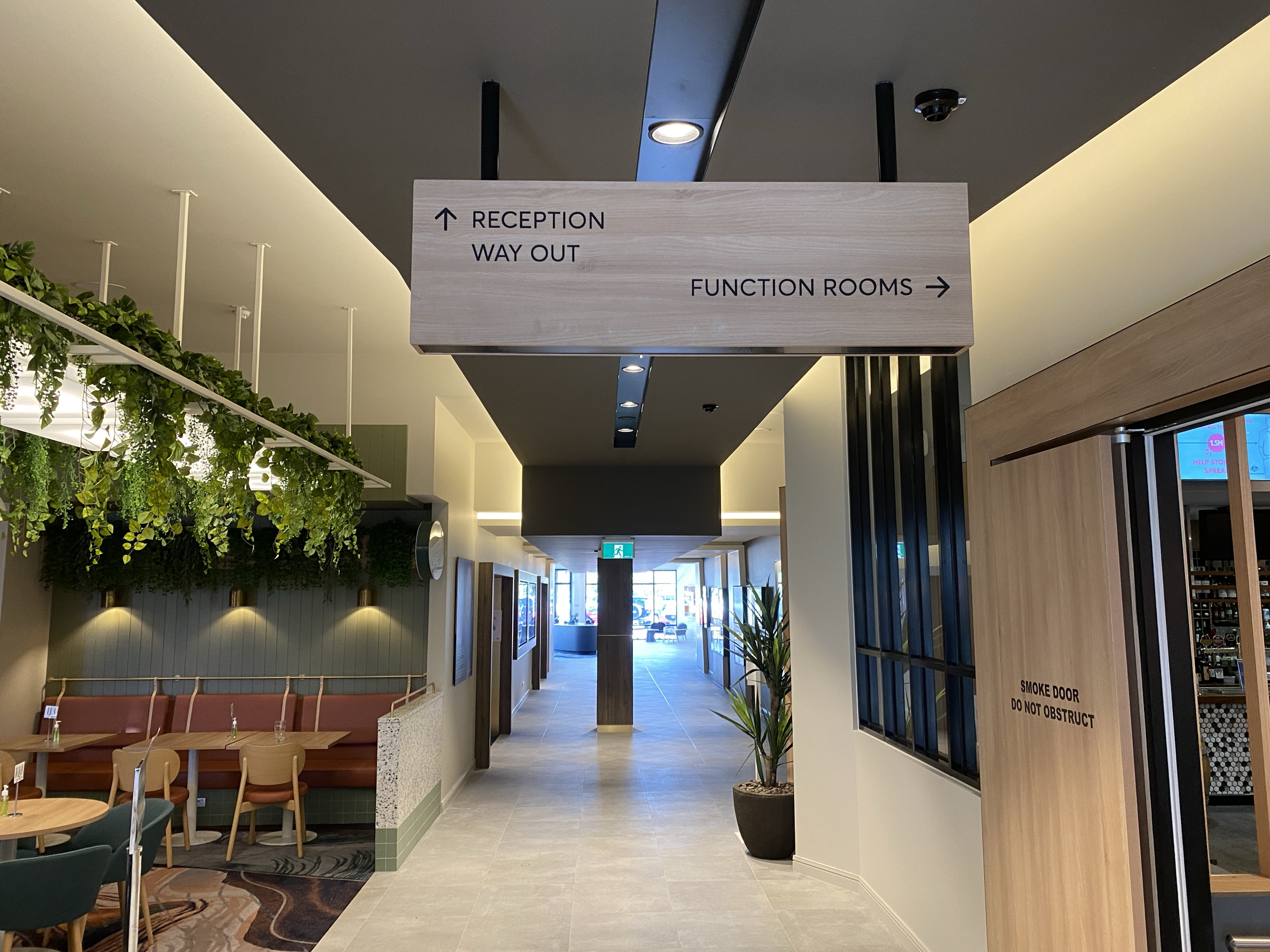 Healthcare corridor wayfinding and directional signage