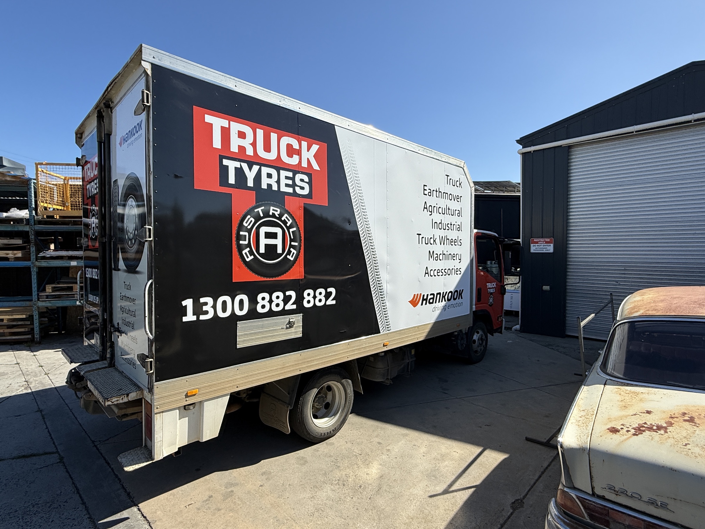 Truck fleet signage and vehicle branding