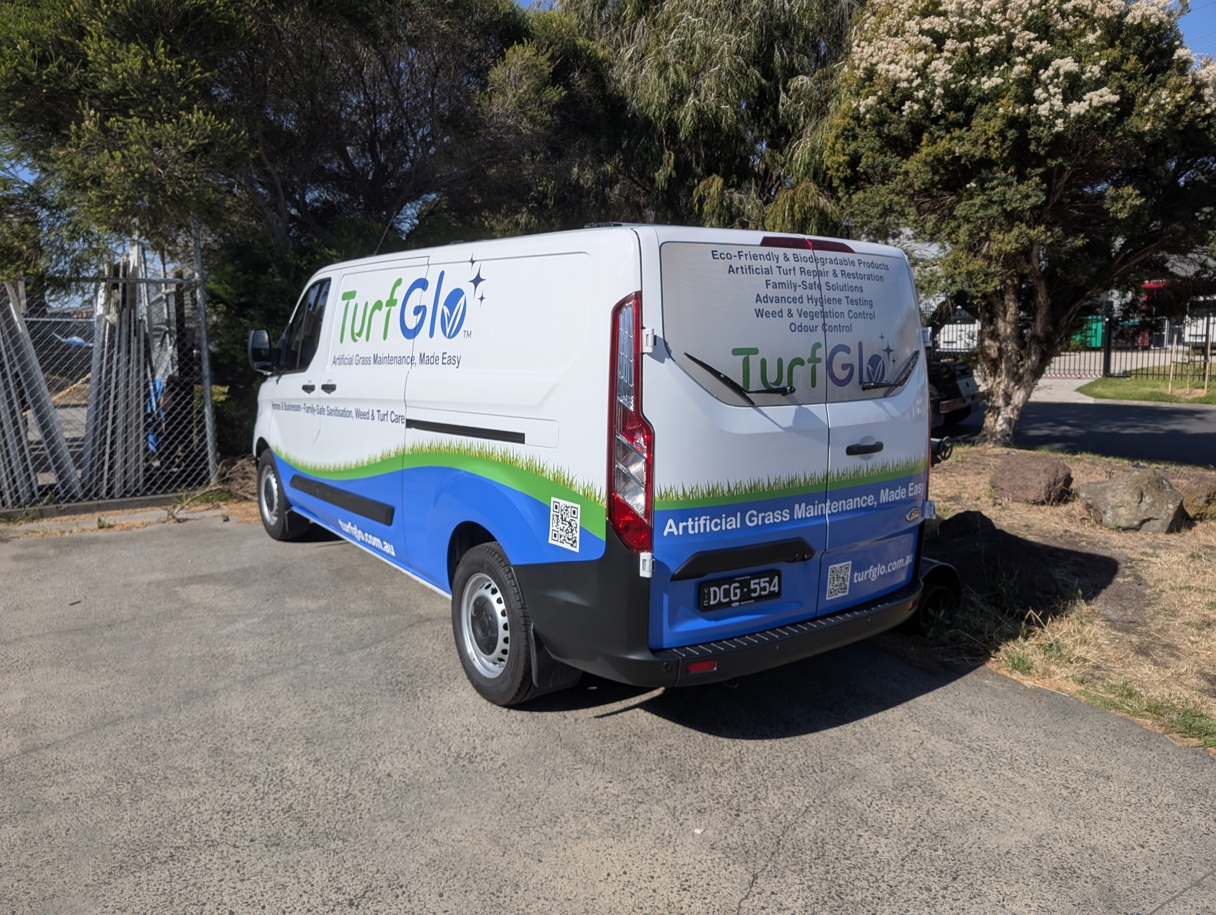 Turf Glo commercial van branding