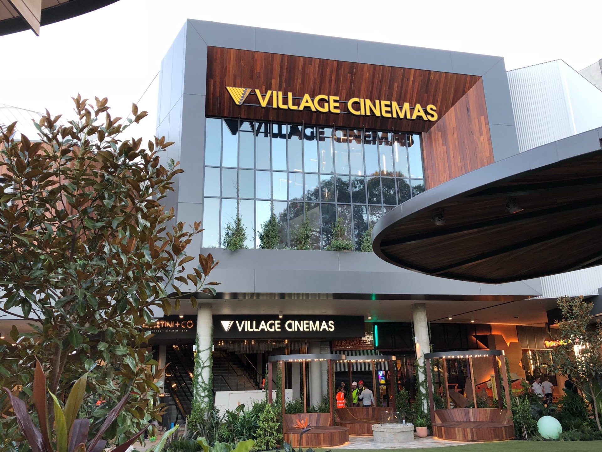 Village Cinemas shopfront and facade signage
